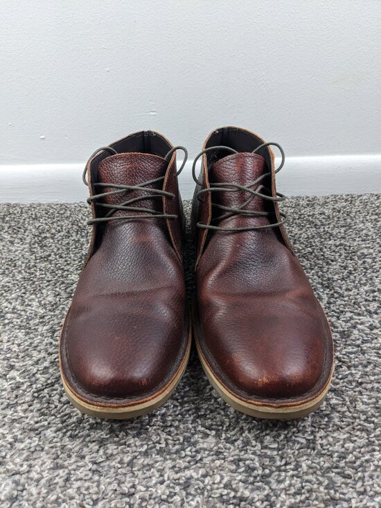 Crevo Chukka Boots Hiller Shoes Brown Pebbled Leather Mens Size 10.5 main image 7
